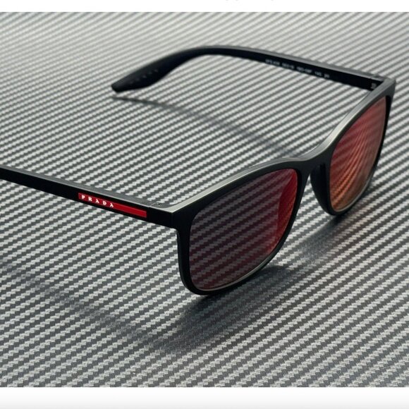 Prada Men's Mirror 56m Sunglasses New - Picture 3 of 4